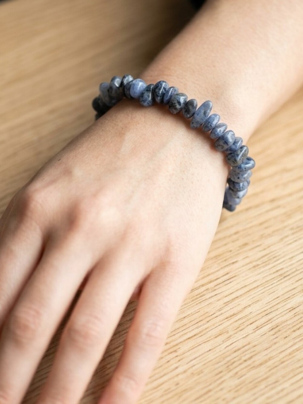 Chip Stone Stretch Bracelet Lolite Crystal Elastic (1)